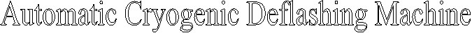 Automatic Cryogenic Deflashing Machine